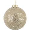 BIZZOTTO Sfera Pallina di Natale Pearl Champagne 10cm Vetro