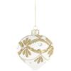 BIZZOTTO Trottola Addobbo di Natale Garish Bianco 10cm Vetro