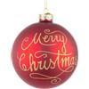 BIZZOTTO Sfera Pallina di Merry Christimas Rosso 10cm Vetro