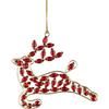 BIZZOTTO Pendaglio Addobbo di Natale Kaylen Renna Rosso 12x14cm