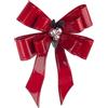 BIZZOTTO Fiocco Alberte Rosso Decorazione Natalizia 41,5x34cm Acciaio