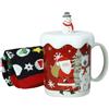 BRANDANI Tazza MUG Natalizia con Tappo e Calzini 9,5x8cm Porcellana