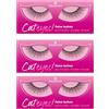 Essence Cateyes! ciglia finte, n. 01, effetto ciglia finte, volume estremo, vegano, senza particelle di microplastica, senza nanoparticelle, senza profumo, confezione da 3 (3 x 1 paio)