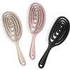 Ebelin Spazzola per capelli con setole di cinghiale, penne in plastica extra flessibili, per capelli lunghi (spazzola a spirale)