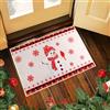 Shyllin Zerbino Natalizio Ingresso, 40 × 60 cm Tappetino di Natale con Motivo Pupazzo di Neve, Tappeto Assorbente Antiscivolo, Zerbino Decorativo Natalizio, Zerbino Natale per Interni ed Esterni