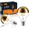 KOOYWAN G80 B22 Filamento LED 6W 2700K Testa specchiata D'oro 2PCS