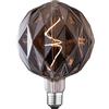 Suprema, Lampadina LED Decorativa, Globo Diamond, Dimmerabile, Luce Calda 1800K, Attacco E27 (Smoke)