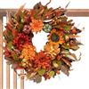 Generic Ghirlanda natalizia grande, ghirlanda natalizia con zucca autunnale, ghirlanda autunnale per porta, in acero, decorazione per casa colonica, ornamenti natalizi per parete e porta d'ingresso