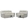 Vente-unique-Divano relax 3+2 posti in pelle di bufalo - Avorio - PAKITA