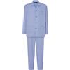 El Búho Nocturno Pigiama Uomo Lungo Cotone 100% - Popeline Set Classico Due Pezzi Giacca Maniche Lunghe Bottoni - Abbigliamento Notte Ospedale Leggero Autunno Estate Taglie Forti - Blu 1535, 3XL