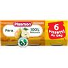 Plasmon Omogeneizzato Frutta Pera 6x104g, Vasetti con Pere Italiane 100% naturale, con aggiunta di Vitamina C