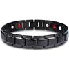 ZENSE - Bracciale Curb da uomo in acciaio e titanio nero ZB0323