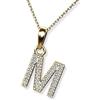 LillyMarie Collana Con Pendente Lettera Personalizzato In Oro 333 Con Dettagli Brillanti