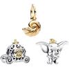 MGIUL Charm Cartone Animato Animale Ruoli Cinematografici 3 in 1 Clips 2 in 1 Pendant Argento 925 Ciondoli Perline Compleanni Anniversari Gioielli Regalo per le Donne