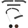 BABYDOME Pack Coprimanubrio compatibili con Bugaboo CAMELEON 3 (2013-2018) Cameleon 3 PLUS (2018-2021). Fatto a mano in Spagna in similpelle. Resistente al sole e all'usura. Colore: nero
