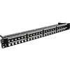 InLine 22518 Patch Panel Cat.6A 48 Porte, Snap-in Keystone, Senza Frutti, 48.26 cm, 19, 1He, Nero