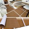 Hzkaicun Eva Finto Teak Sintetico Marino Barca Tappeto 240x41cm Adesivo Tappetino per Barche Antiscivolo Pavimentazione Moquette da Esterno per Kayak Yacht Pavimenti RV Piscina Gommone Vela