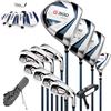 PGM Set di mazze da golf da uomo da 18 pezzi, 12 mazze, mazza in titanio #1, Driver, Draw-Biased Hybrid, ferri ad alta resistenza, putter clemente, borsa da golf con 5 copritesta