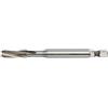 Völkel HexDrive - Maschio per filettatura a macchina (attacco esagonale) 1/4, HSS-E, M3-M12, DIN371/376, forma B & C, filettatura metrica, foro passante in acciaio inox, filettatura filettata