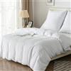 Good Nite Set di biancheria da letto 135 x 200 cm, 2 pezzi, in microfibra, con chiusura lampo, 1 copripiumino 135 x 200 cm + 1 federa 80 x 80 cm, bianco