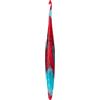 Ommi Crochet Ommi - Uncinetto con manico ergonomico, realizzato a mano, 17,8 cm, per lavori a maglia, filato artigianale, ottimo regalo (rosso e blu) (6,5 mm)