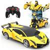 Mieryd Macchina Telecomandata per Bambini, Bee Trasforma Robot Giocattoli 2.4GHz Macchinine Auto Radiocomandata Transform Giochi RC Cars Regalo Compleanno Natale Bambino Bimbo 3 4 5 6 7 8 9 Anni