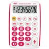 Alevar AVC Calcolatrice Tascabile 8 Cifre con Tasti in Gomma, Formato 62x97x11 mm, Colore Fucsia, Confezione da 1 Pezzo