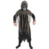 Chaks - Costume da mietitore per bambini, set di 3 pezzi, tunica, cappuccio e maschera con teschio, outfit per Halloween e Carnevale