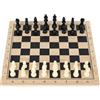 Globly Set Scacchi Dama Backgammon 3 in 1 in Legno Pieghevole, Scacchiera Portatile con Pezzi Inclusi, Perfetta per Casa, Viaggi e Attività Familiari
