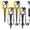 B-right Illuminazione da giardino a LED per esterni, 12W Lampada da Giardino Esterno con spina, IP65 impermeabile, con picchetto a terra, Faretti da Giardino Luci proiettore luce bianca calda