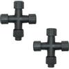 Dekofun 2 Pezzi Connettore Luci Natale 2 Pin Splitter Per Luci Natalizie, Connettori Trasformatore 1-a-3 Connettore Elettrico, Impermeabile Presa Adattatore Per Catena Luminosa Natalizia da Esterno