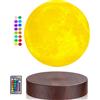 DIDWI Lampada lunare a levitazione, luce lunare a LED a levitazione magnetica, lampade lunari rotanti 3D, luci notturne rotanti, regali creativi per gli amici, decorazione della stanza (16 colori)