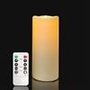 OSHINE Candela LED impermeabile a batteria, in plastica, senza fiamma, elettrica, per esterni, con timer remoto, lanterna tremolante realistica, decorazione per feste di Natale, regali