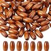 DICOSMETIC 600 perline ovali in legno naturale, 15 x 7 mm, perline macramè con foro grande, perline sfuse fatte a mano, perline in legno marrone cocco, per braccialetti fai da te, gioielli,