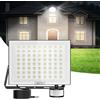 Viugreum 200W Faretto LED per Esterno con Sensore di Movimento, 20000LM Faretti da esterno, IP66 Impermeabile LED Spotlight con Telecomando, 6500K Bianco Freddo faro led per Giardino Garage cortile