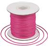 Craftdady - Rotolo di filo di poliestere cerato coreano, 77,7 metri/rotolo, 1 mm, per lavori artigianali con macramè e realizzazione di gioielli intrecciati, colore: rosa intenso