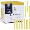 Candle Charisma 100 candele gialle per incantesimi - Candele profumate di paraffina da 10,2 cm, senza fumo e antigoccia, candele colorate, 1,5 ore di combustione, candele coniche spesse 1 cm per