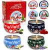 Arbolisse Idee Regalo Donna Set Candele Natalizie Profumate, Idee Regalo Natale 2025Donna,Ragazza,Amica,Lei, 4pc Set Regalo Donna, natale decorazioni casa, regali nataledonna 2025(4 Profumi)