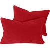 npluseins Confezione da 2 federe in pile coral (2 pezzi) 1257.1667, ca. 40 x 60 cm, Bordeaux