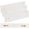 Generico Organizer Biancheria Intima in Plastica ABS - Set da 4 Contenitori Pieghevoli - Crema - Divisori Rigidi Antiodore - Porta Intimo, Calzini e Reggiseni