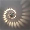 Coocnh Lampada da parete a LED da 3 W, con effetto acciaio, per camera da letto, cameretta dei bambini, camera da letto, bianco caldo