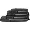 Amazon Essentials Cubi Organizer da Viaggio Ultraleggeri con Zip e Compressione, Confezione da 4, Nero