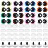 PATIKIL 20mm Occhi Sicurezza Lampeggianti, 32Pz Occhi Bambole Lunari Occhi Sicurezza Realistici Colorati Uncinetto per Decorazioni Accessori per Uncinetto Bambole Artigianato, 8 Colori