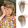 RUNRAYAY Clip in frangia, toppers per capelli a copertina 3d a 360 ° per donne con capelli diradellati, clip da 10 pollici pezzi di clip per donne usura quotidianamente, marrone chiaro