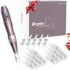 Buyounger A10 Dermapen Microneedling Professionale, Dr. Pen Microneedling Regolabile Wireless con 25 Cartucce, 5 Livelli e Display LED, Dermapen per Viso, Crescita Capelli e Skincare, per la Casa e in Viaggio