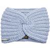 Melegari fascia per capelli lavorazione a costa grossa | Guenda | misto lana alpaca | Made in Italy | hairband Unisex (Blu chiaro, 54-60)