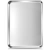 Joyfair Teglia da forno, in acciaio inox, grande teglia per biscotti, ideale per cuocere arrosti, atossico e antiruggine, finitura a specchio e lavabile in lavastoviglie, 40,5 x 30,5 x 2,5 cm