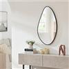 [en.casa] Specchio da Parete con Cornice Irregolare Specchio Decorativo per Ingresso Soggiorno Camera da Letto 82x46 cm Nero