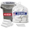 Reli. Premium 40-45 Gallon Trash Bags | 150 Count | Made in USA | Heavy Duty | Bulk | SuperValue | Clear Multi-Use Garbage Bags