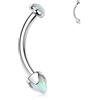 AROWRO Piercing per sopracciglia, G23, in titanio, per sopracciglia, per ombelico, per ombelico, per labbra, per labbra, per rok, trago, daith, 16 g, 6 - 12 mm